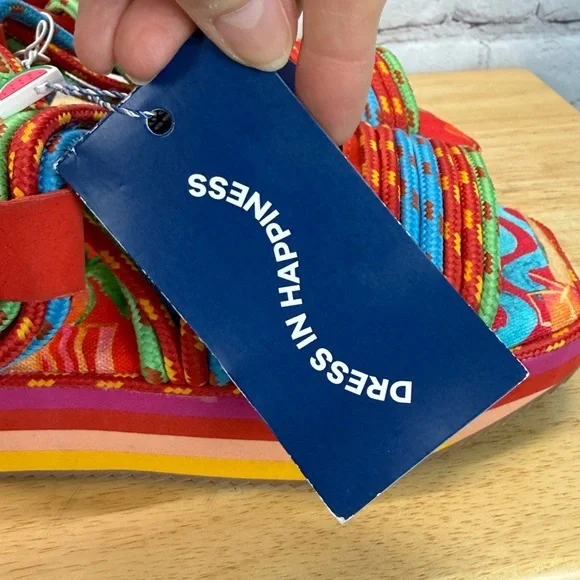 FARM RIO Tropical Platform Sandal NWT Sz 8 retail $230 - Picture 10 of 14